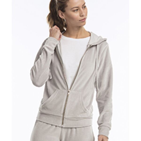 Ladies' Velour Full-Zip Hoodie Thumbnail