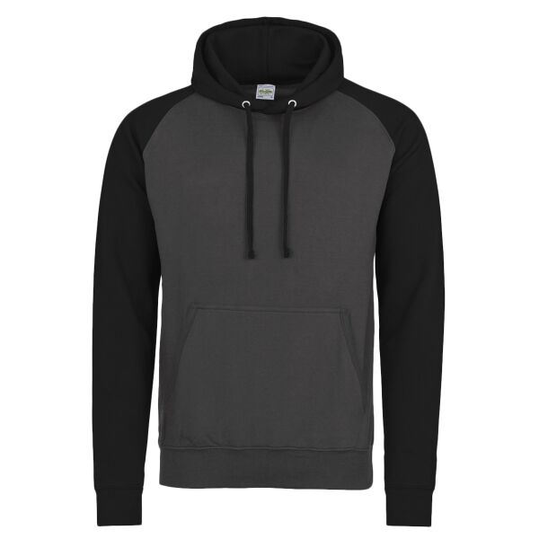 Adult 80/20 Midweight Contrast Baseball Hooded Sweatshirt Thumbnail