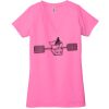 Ladies' Jersey Short-Sleeve Deep V-Neck T-Shirt Thumbnail