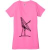 Ladies' Jersey Short-Sleeve Deep V-Neck T-Shirt Thumbnail