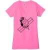 Ladies' Jersey Short-Sleeve Deep V-Neck T-Shirt Thumbnail